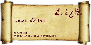 Laczi Ábel névjegykártya